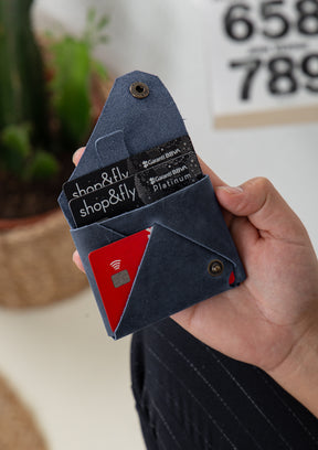 Niki Leather Pepe Leather Oragami Card Holder