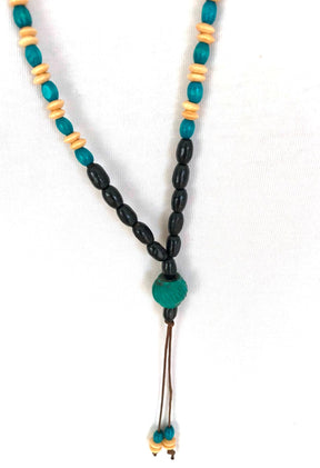 Genova Men's Necklace with Wooden Beads