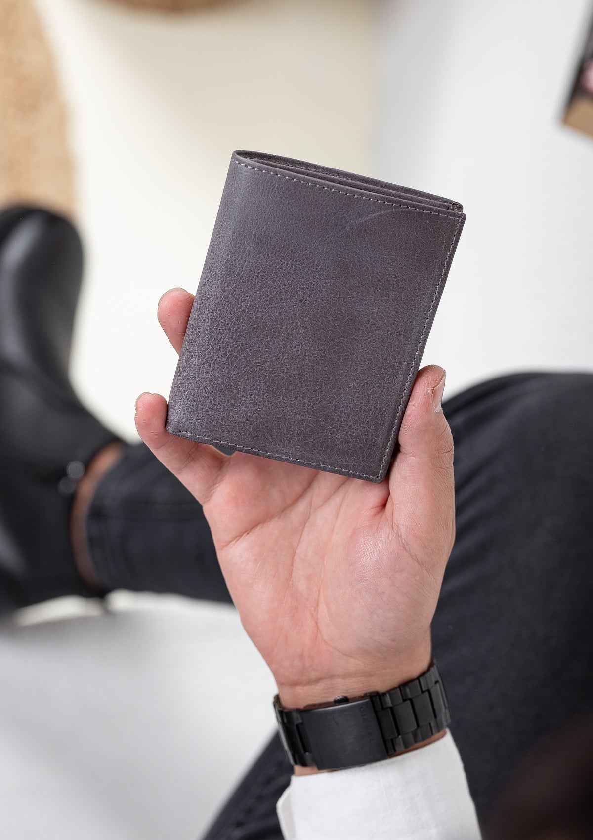 Niki Leather Tivra Crazy Leather Card Holder Wallet
