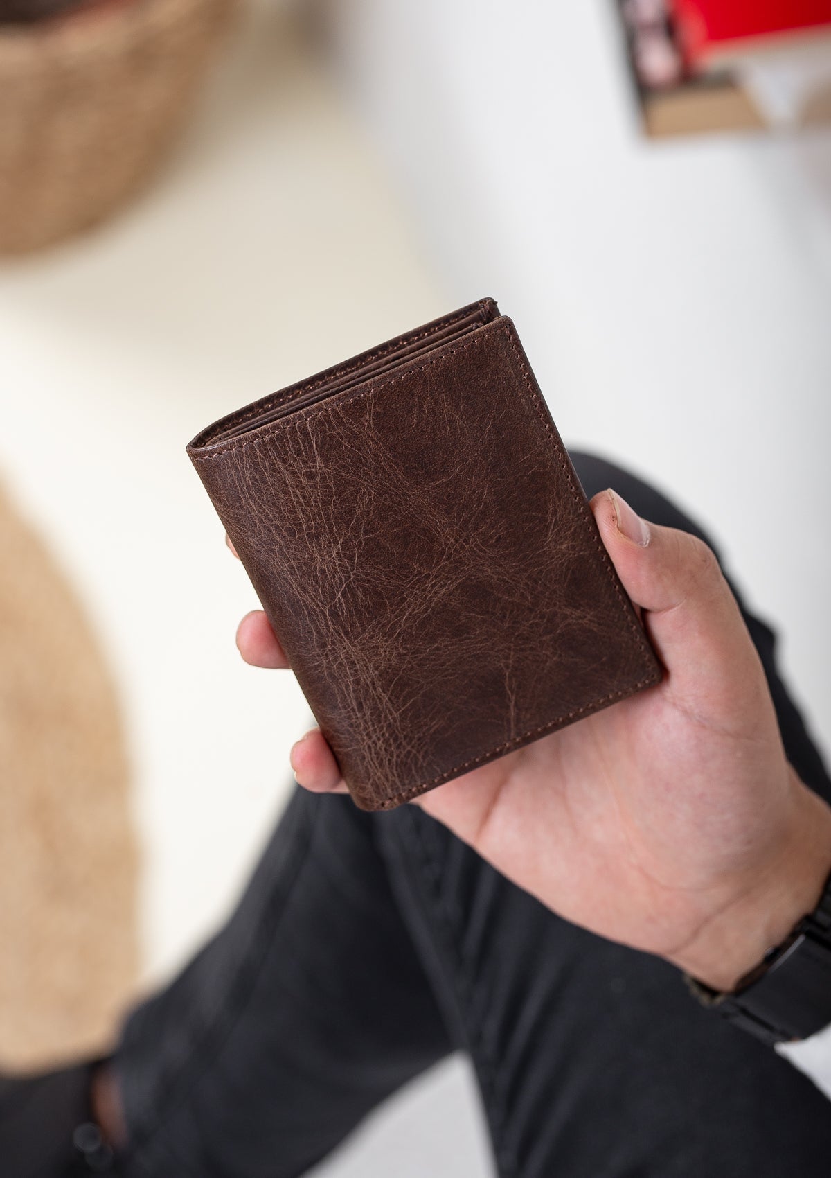 Niki Leather Tivra Crazy Leather Card Holder Wallet